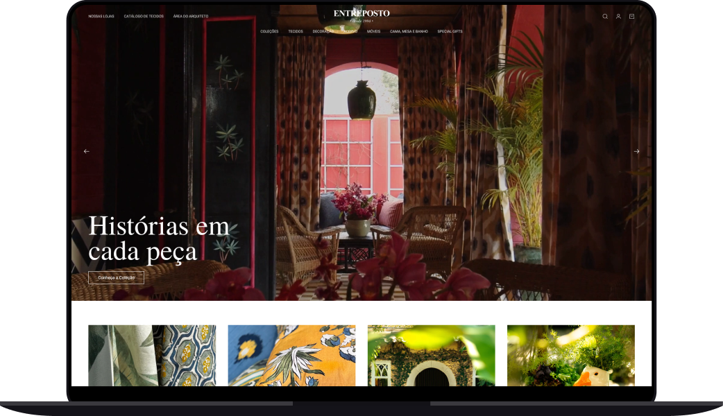 Mockup do site do cliente